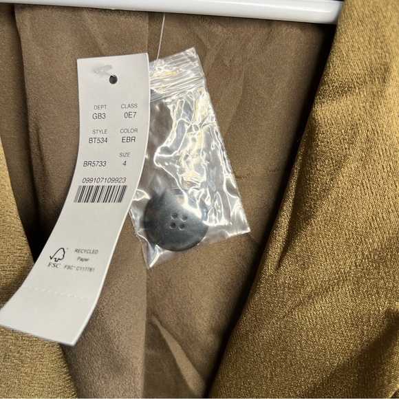 J Crew Womens Green Blazer Sz 4 Two Button  Viscose Silky Preppy Office Career - Picture 5 of 9